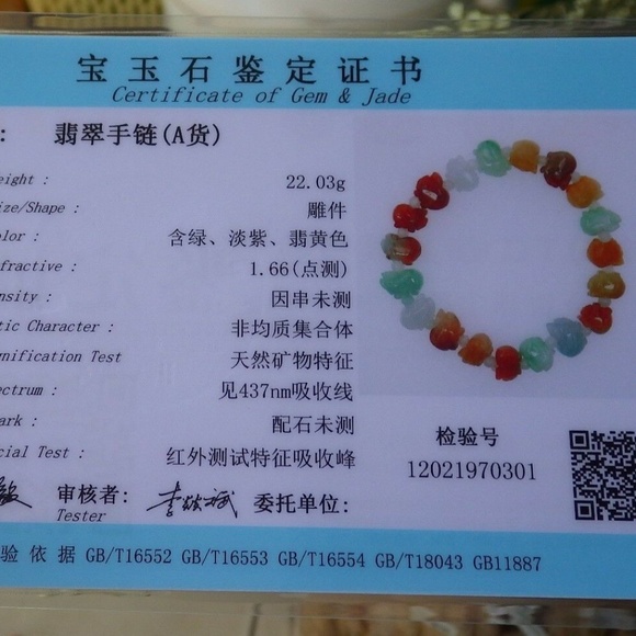 Certified 3 Color Natural A JADE Jadeite Pig Boar Beads Bangle Bracelet 发财猪手链 - Picture 6 of 8